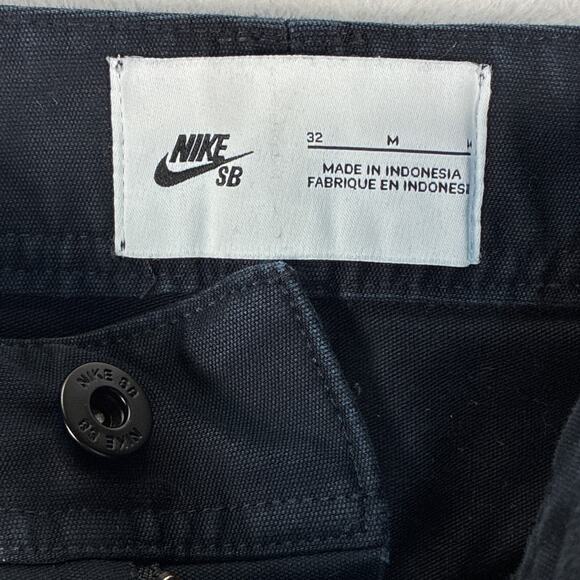 Nike SB Skateboarding Chino Pants Mens 32 M Black Loose Fit Stretch Skater City - Picture 8 of 10